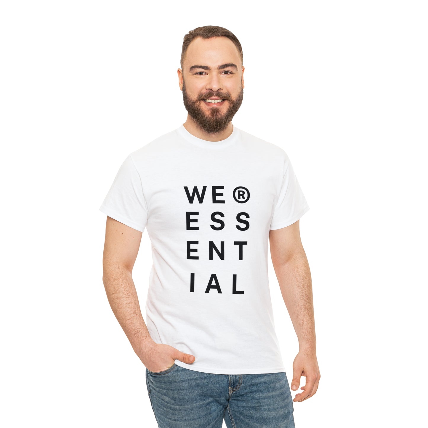 Unisex Men's or Women's T-Shirt "WE R ESSENTIAL" tee shirt (SWERE)