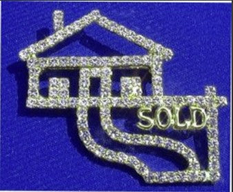 PIN- Crystal House with Walkway- Gold Or Silver (BSOLDG BSOLDS)