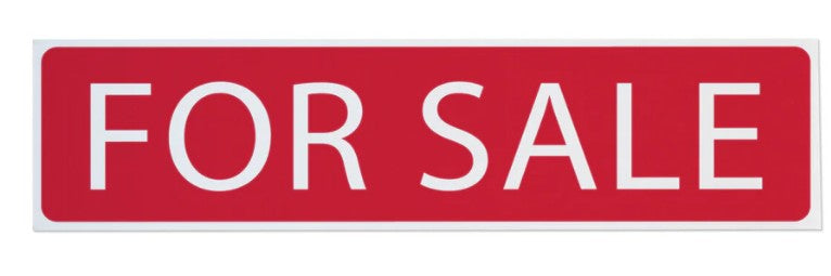 Corrugated Sign Riders- White Letters on Red (CRDSD CRDSP CRDFS CRDCS)