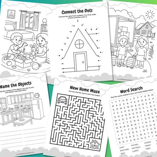Moving Into a New Home Activity & Coloring Book (KIDS)