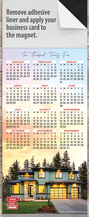 Magnet Calendar 2024 Year at a Glance Business Card Magnet (YG905 YG901 YG906) Pack of 25