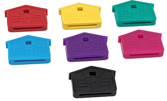 Misc House Shape Plastic Key Cap Cover Assorted Colors (HKCAP)