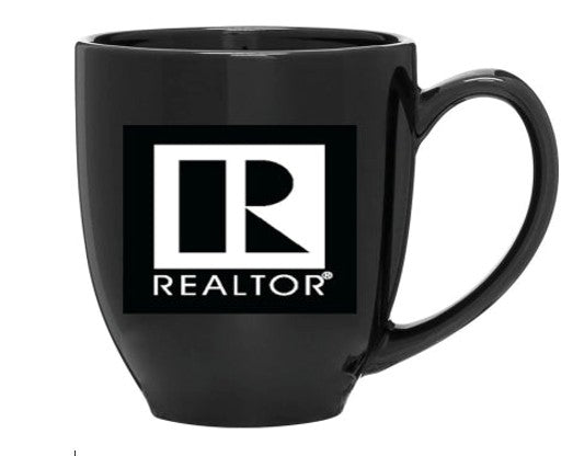 Realtor Coffee Mug "R" logo Black and White (MUGBK)