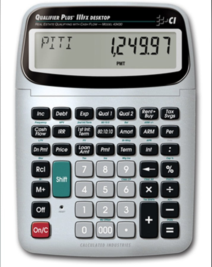 Calculators Qualifier Plus and Real Estate Master Assorted (QUALP QP3FX QUALD REMST REPOC)
