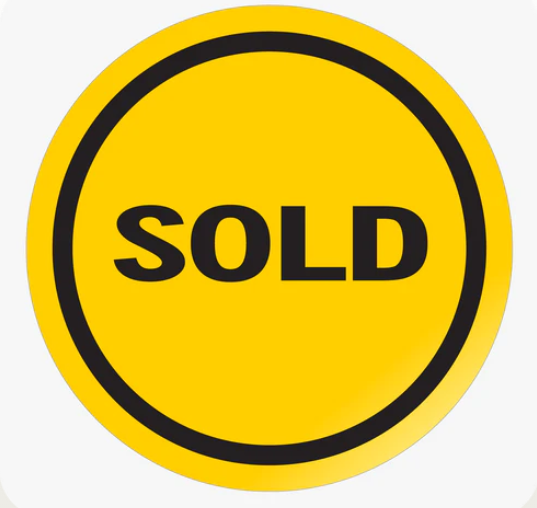 Sign Sold round 10 inch rider double sided 10" x 10" x 1/8" (YSOLDE)