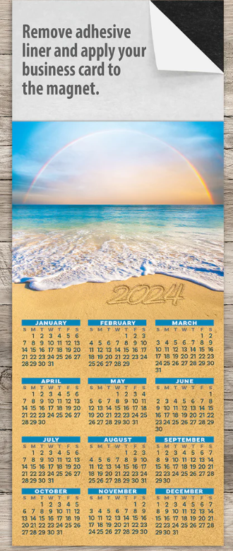 Magnet Calendar 2024 Year at a Glance Business Card Magnet (YG905 YG901 YG906) Pack of 25