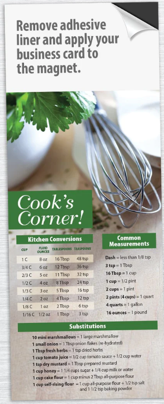 Magnet Reference Magnetics 25 pack removable adhesive liner and apply you business card to magnet 3 1/2"x 9" (NATM MAINM EMMAG CHAKM CCMAG)