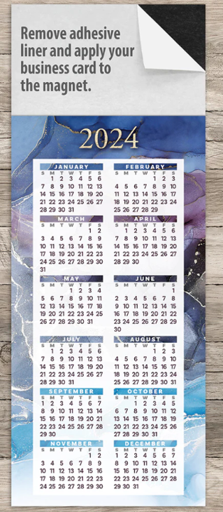 Magnet Calendar 2024 Year at a Glance Business Card Magnet (YG905 YG901 YG906) Pack of 25