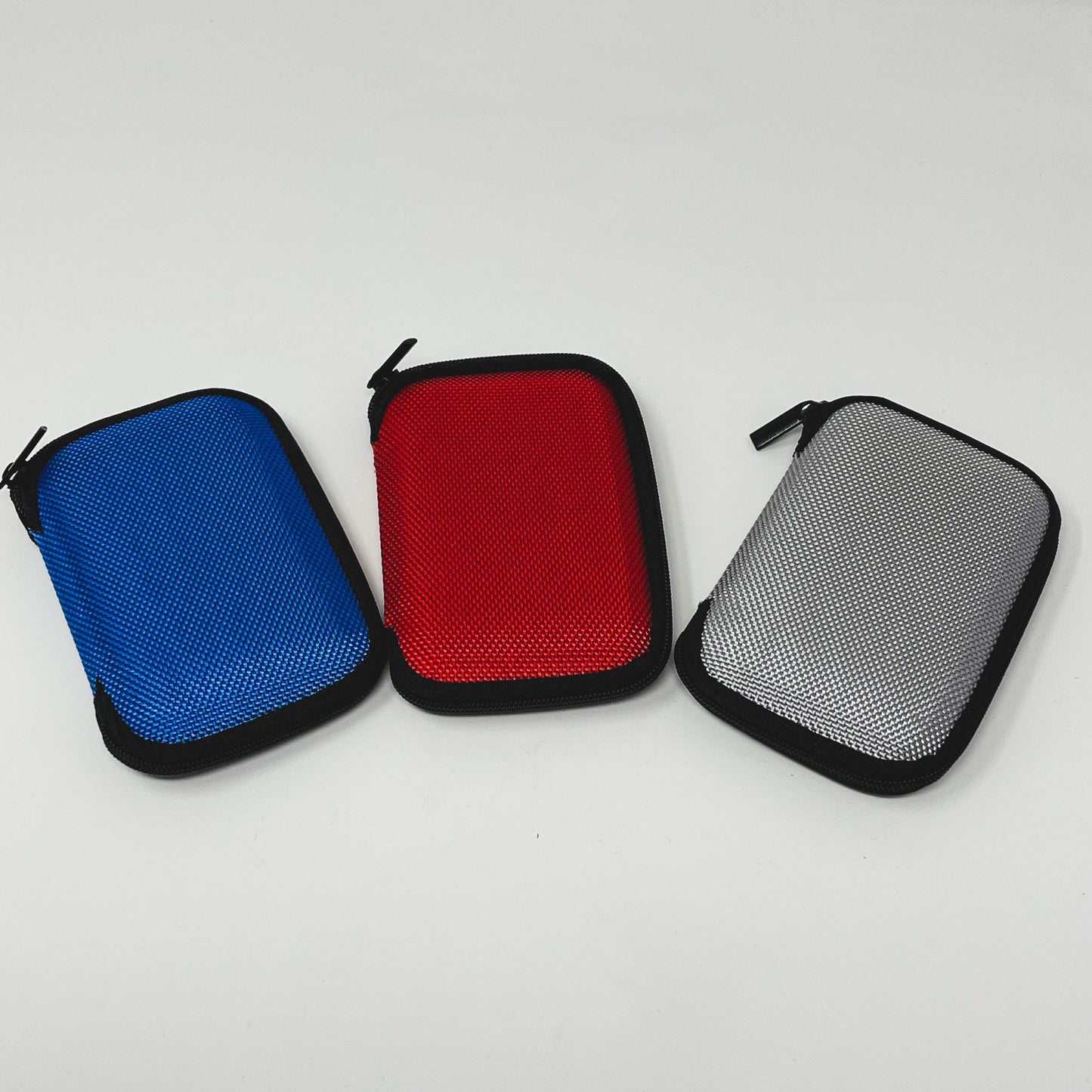 Wallet ScanSafe Zipper Wallet 6 Slot Identity Theft Hard Case Textured Fabric Card Case Assorted Colors (SCZWB SCZWR SCZWGY)
