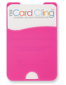 Card Cling Smartphone Pocket Wallet Card Holder Assorted Colors (CCPNK CCGRN CCWHT CCYEL CCBLU)