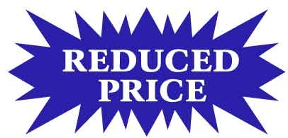Sign Star Reduced Price Blue 23 1/2"wide x 11-1/2"talldouble sided corrugated 3 Hanging holes on the top and bottom (SSRPB)