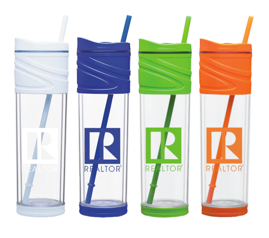 Acrylic Water Tumbler Assorted Colors   (WTPUR WTGR WTRED WTBLU WTPNK WTAPP WTORG WTWHT WTBLK)