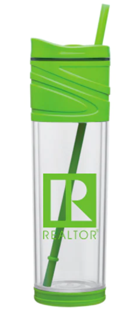 Acrylic Water Tumbler Assorted Colors   (WTPUR WTGR WTRED WTBLU WTPNK WTAPP WTORG WTWHT WTBLK)