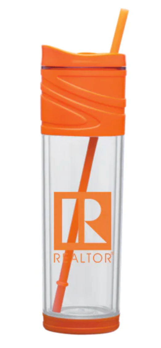 Acrylic Water Tumbler Assorted Colors   (WTPUR WTGR WTRED WTBLU WTPNK WTAPP WTORG WTWHT WTBLK)