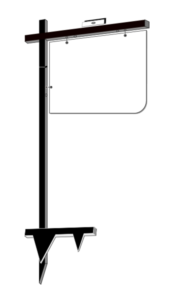 Sign Colonial Post Black Metal (CYPB)