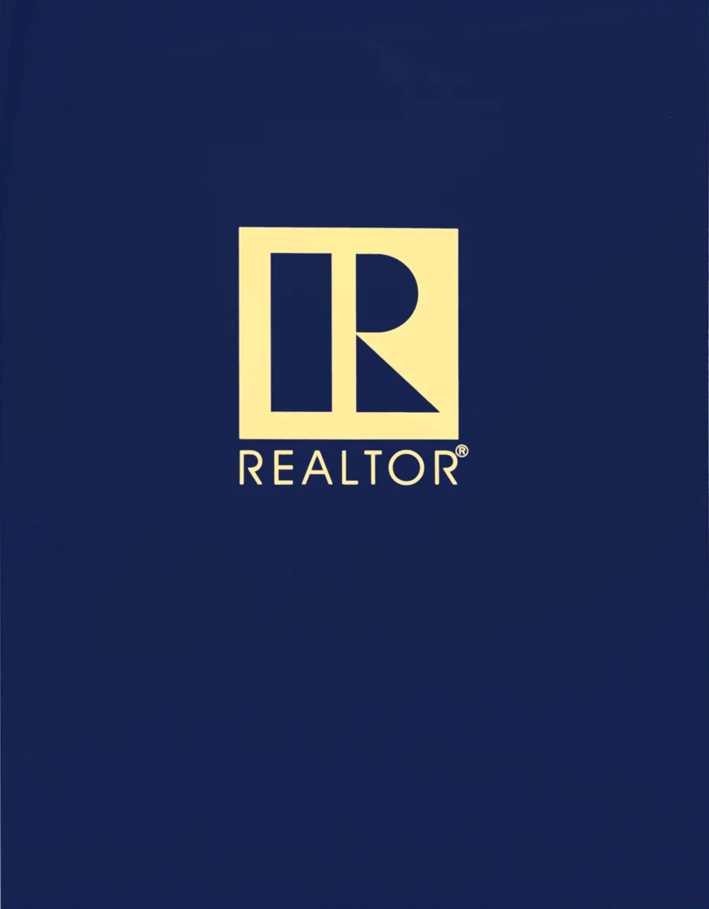 Document Folder Glossy Navy Blue Realtor Logo 2 Inside Pockets 1 business Card Holder Slot Letter Size 9"x 12" (DFBLU)