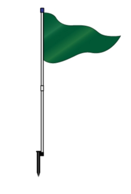 Flag PVC Pennant Flag 67" One Panel Flag Solid Green (F2PGR)