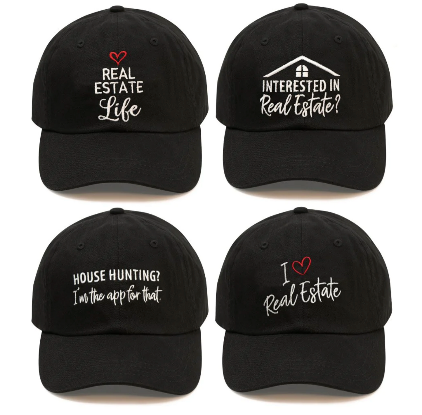 Hat Real Estate Caps All Fabric -Assorted Designs (CLIFE CILUV)