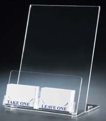 Indoor Flyer Stand Brochure Literature Holder Display Letter Size Materials with 2 Business card holder attachment Overall Dimensions: 9"w x 11 1/2h x 3 1/2d (INDBF INDGF INDRF)
