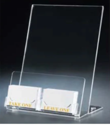 Indoor Flyer Stand Brochure Literature Holder Display Letter Size Materials with 2 Business card holder attachment Overall Dimensions: 9"w x 11 1/2h x 3 1/2d (INDBF INDGF INDRF)