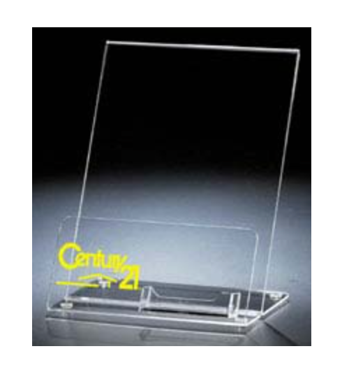 Indoor Flyer Stand Brochure Holder Century 21 Logo Holds approx. 200-250 8 1/2" x 11" flyers with Business card holder attachment (INDC2)