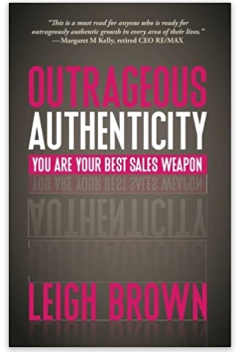 Book- small hard cover book "Outrageous Authenticity" by Leigh Brown (LBRNW)