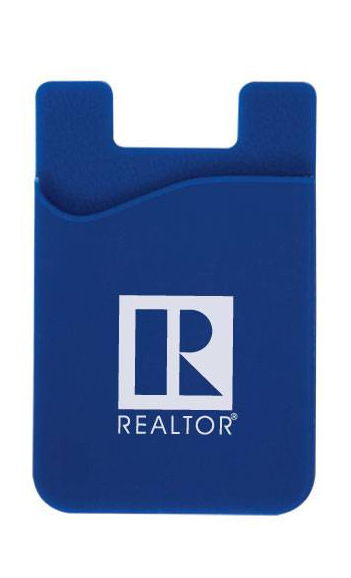 Cell Phone Wallet ITech Credit Card Wallet Blue for your Phone Stores 4-6 business cards or 1-2 credit cards cash durable silicon 3M adhesive but is removable adheres to back of most cell phones (RCPCH)