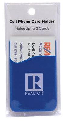 Cell Phone Wallet ITech Credit Card Wallet Blue for your Phone Stores 4-6 business cards or 1-2 credit cards cash durable silicon 3M adhesive but is removable adheres to back of most cell phones (RCPCH)