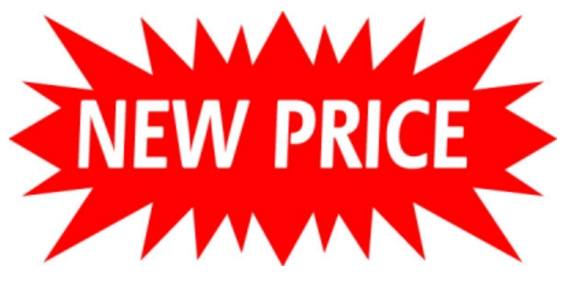 Sign Star New Price Red 23 1/2"wide x 11-1/2"talldouble sided corrugated 3 Hanging holes on the top and bottom (SSBNP)