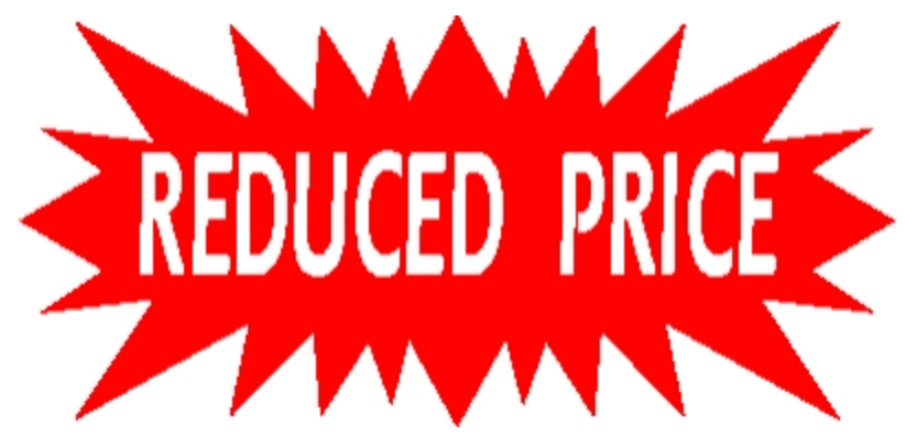 Sign Star Reduced Price Red 23 1/2"wide x 11-1/2"talldouble sided corrugated 3 Hanging holes on the top and bottom (SSBRP)