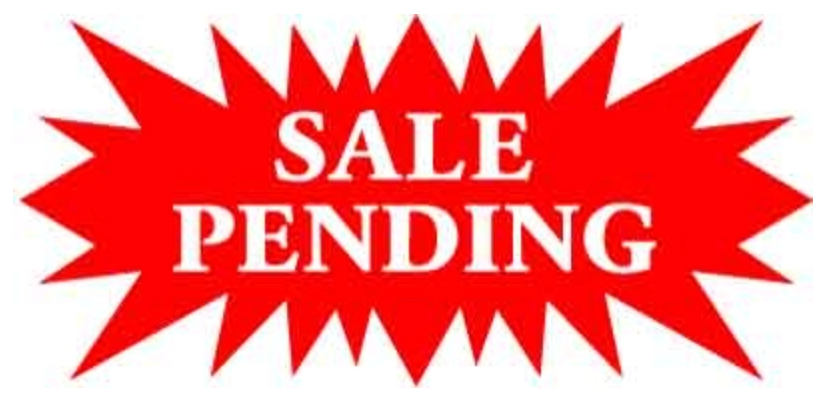 Sign Star Sale Pending Red 23 1/2"wide x 11-1/2"talldouble sided corrugated 3 Hanging holes on the top and bottom (SSBPD)
