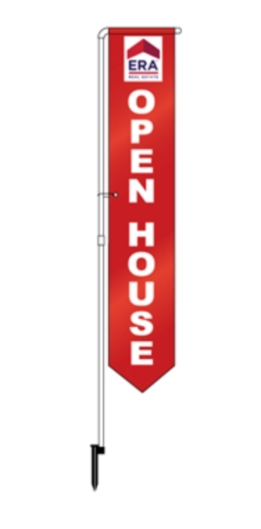 Yard Marker OffIce ERA Open House PVC 2 Side Nylon Yard Marker - 67" Tall Red (SYOHE)