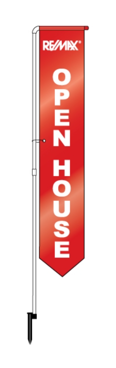 Yard Marker Office Keller Williams Open House PVC 2 Sided Nylon Yard Marker - 67" Tall Red (YMKW)