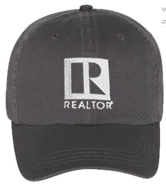 Hat Realtor Logo Branded Caps All Fabric Assorted Colors ( AHGRA RHATB AHRED RHATR ARNHW ARHPW ARHBB CAPWT)