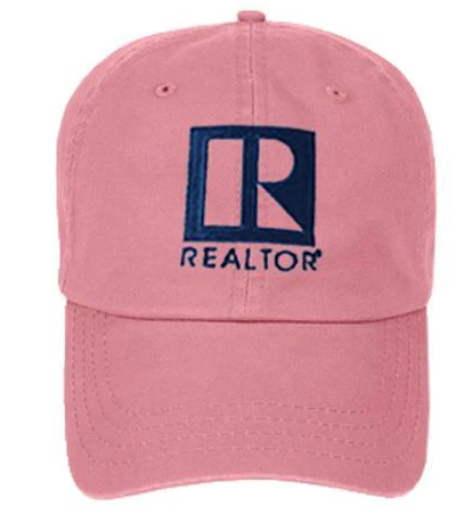 Hat Realtor Logo Branded Caps All Fabric Assorted Colors ( AHGRA RHATB AHRED RHATR ARNHW ARHPW ARHBB CAPWT)