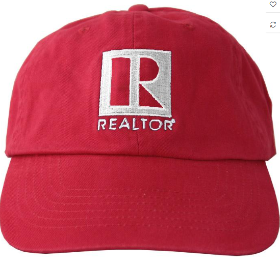 Hat Realtor Logo Branded Caps All Fabric Assorted Colors ( AHGRA RHATB AHRED RHATR ARNHW ARHPW ARHBB CAPWT)