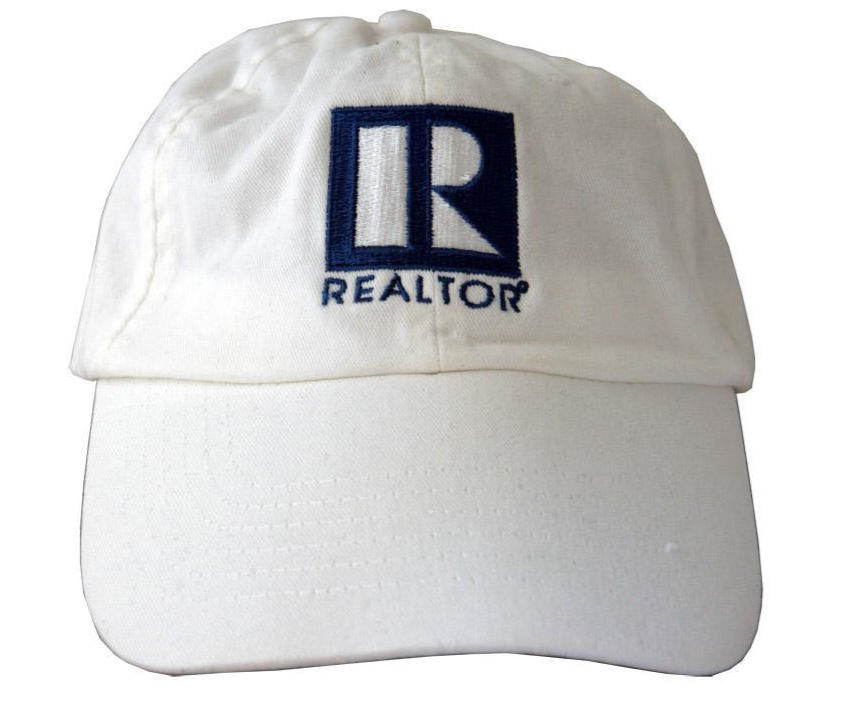 Hat Realtor Logo Branded Caps All Fabric Assorted Colors ( AHGRA RHATB AHRED RHATR ARNHW ARHPW ARHBB CAPWT)