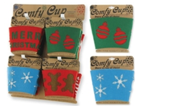 Holiday Christmas Festive Cup Cozy (HDCUP)