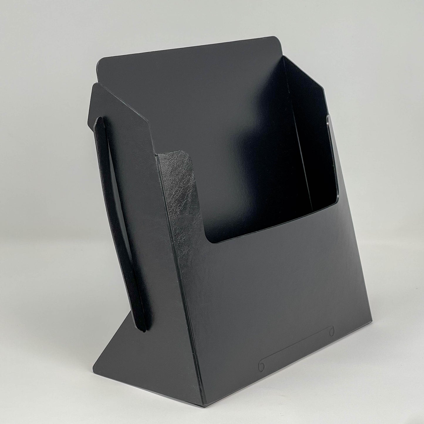 Indoor Folding Flyer Brochure Stand Holder Plastic Assorted Colors (FSBLK FSWHT FSNAV FSRED)