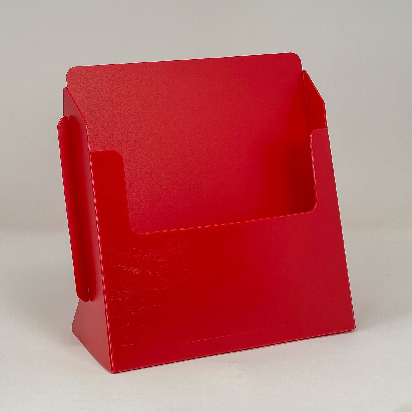 Indoor Folding Flyer Brochure Stand Holder Plastic Assorted Colors (FSBLK FSWHT FSNAV FSRED)