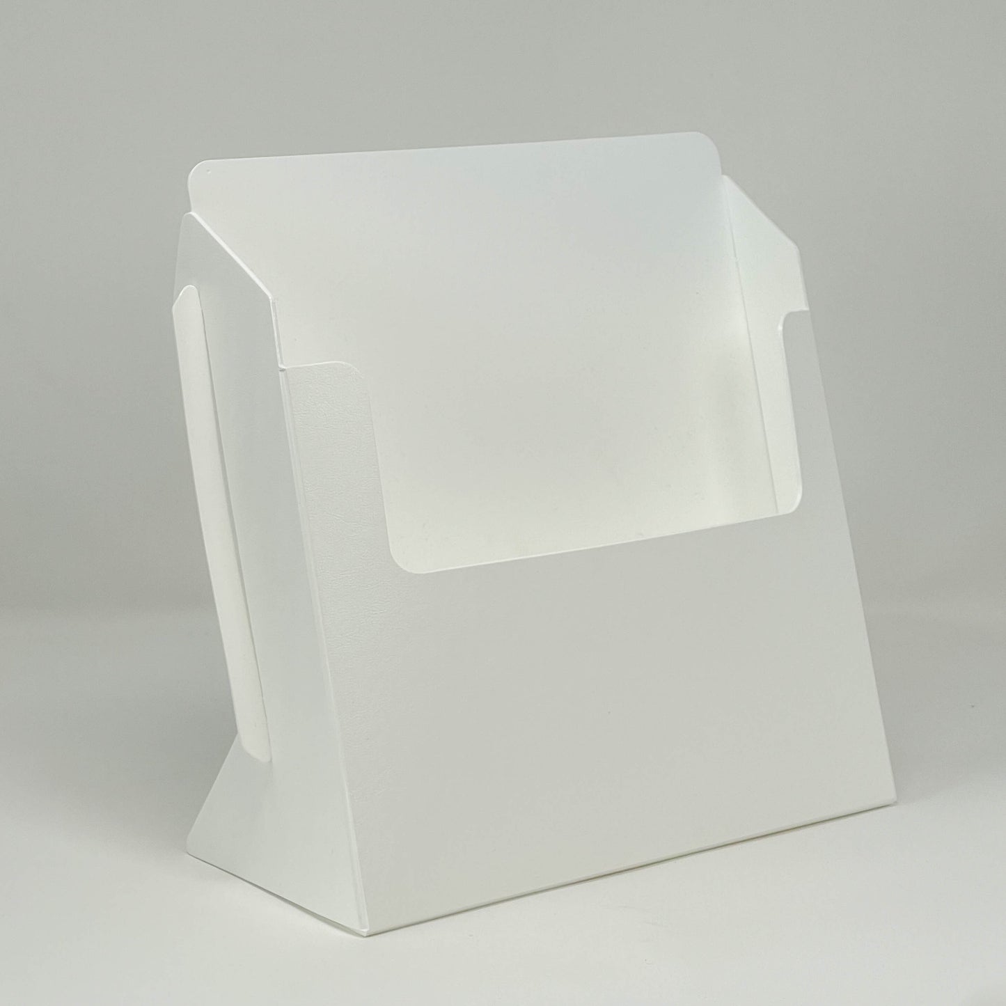 Indoor Folding Flyer Brochure Stand Holder Plastic Assorted Colors (FSBLK FSWHT FSNAV FSRED)
