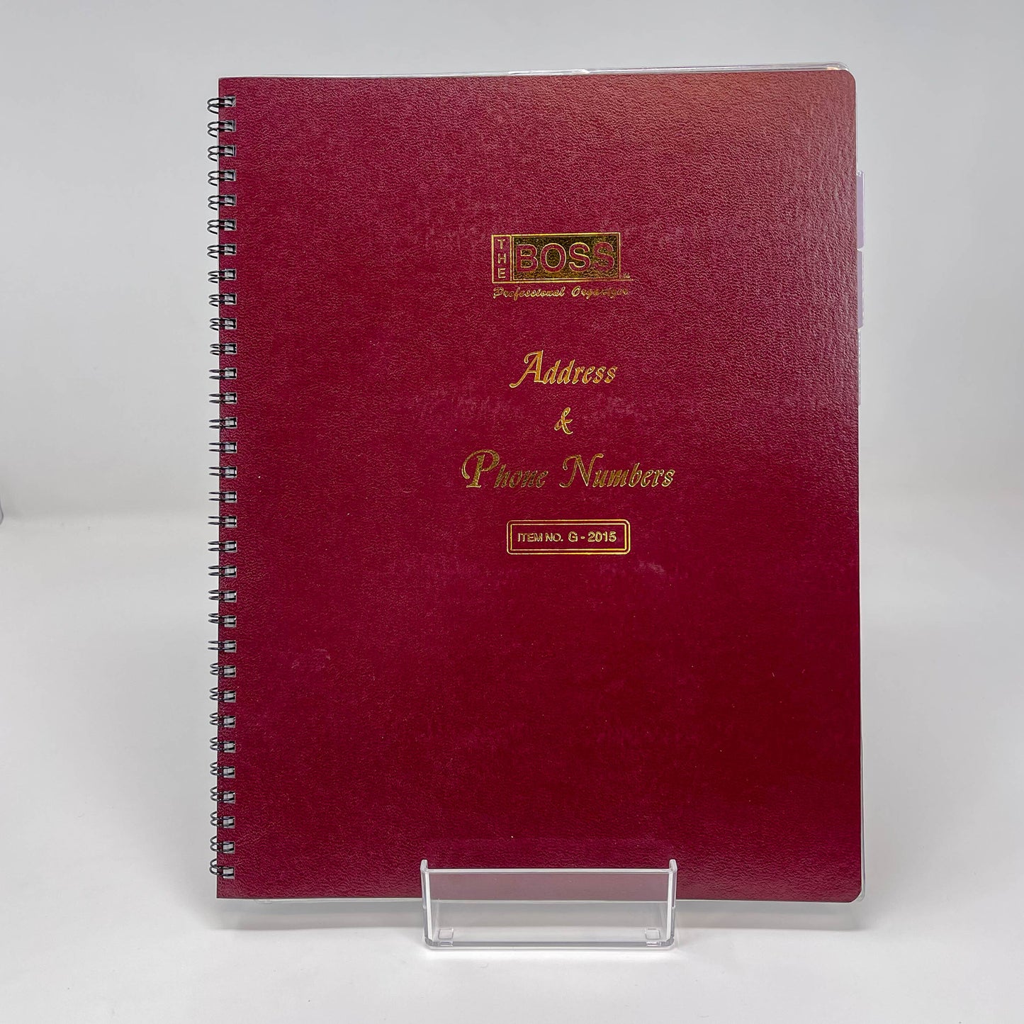 Address and Phone Number large spiral binder book Burgundy (OBAPM)