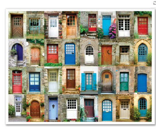 Note Cards Door Display multiple doors 25 Note Cards and 25 Envelopes (NOTED)