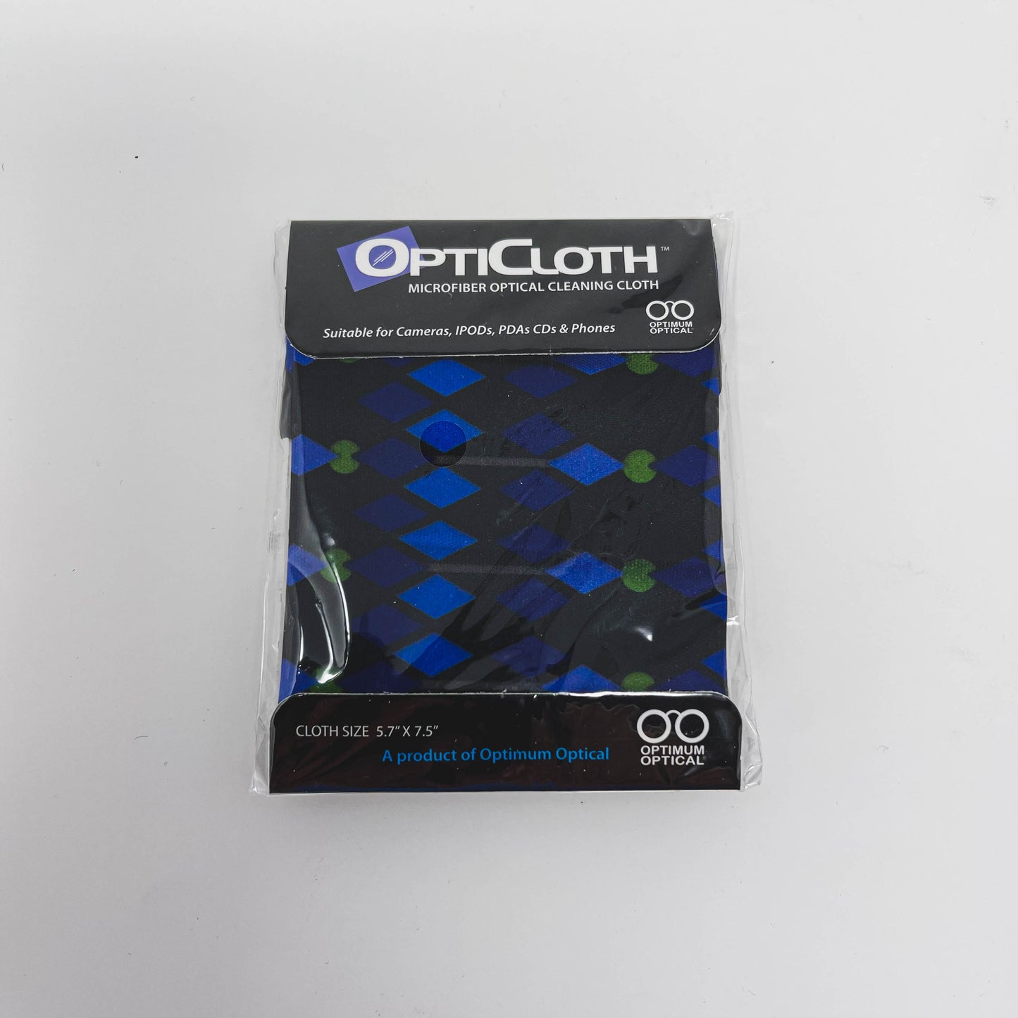 OptiCloth Microfiber Optical Cleaning Cloth Cleaner for Glass Suitable for Iphones IPODs PDAs CDs Camera Assorted Colors prints (CLOTHBLK CLOTHGRN CLOTHRED CLOTHPRPL)