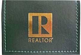 Professional Business Card Holder leather like material 2 card holder compartments Assorted Colors(PROCHBLK PROCHNAV PROCHBUR PROCHGRN)