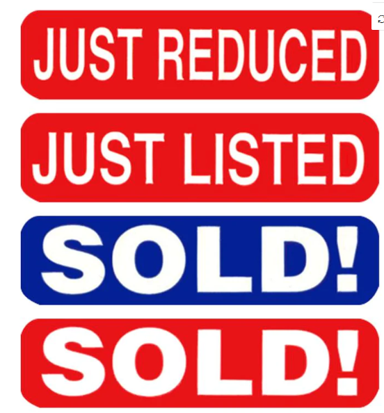 Stickers Rectangular Roll of 500 2" X 1/2" Assorted (SJUST SJUSR SBLUE SSOLD)