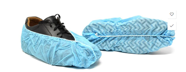 Blue Non-Slip Shoe Cover 5 Pack skid resistant bottoms Protect floors Great for Open Houses (SHOEC)