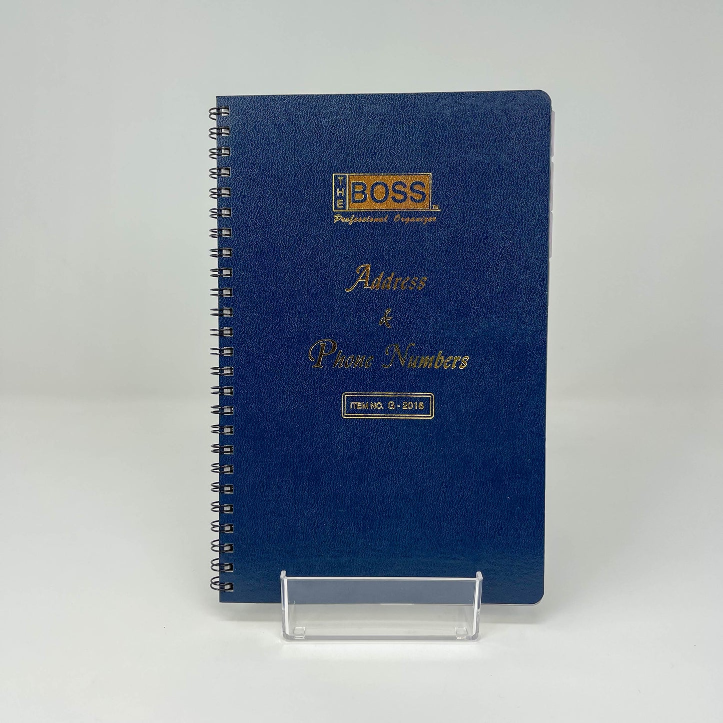 BOSS Address and Phone Number small spiral binder book Blue 5 x 8 (APSBU)