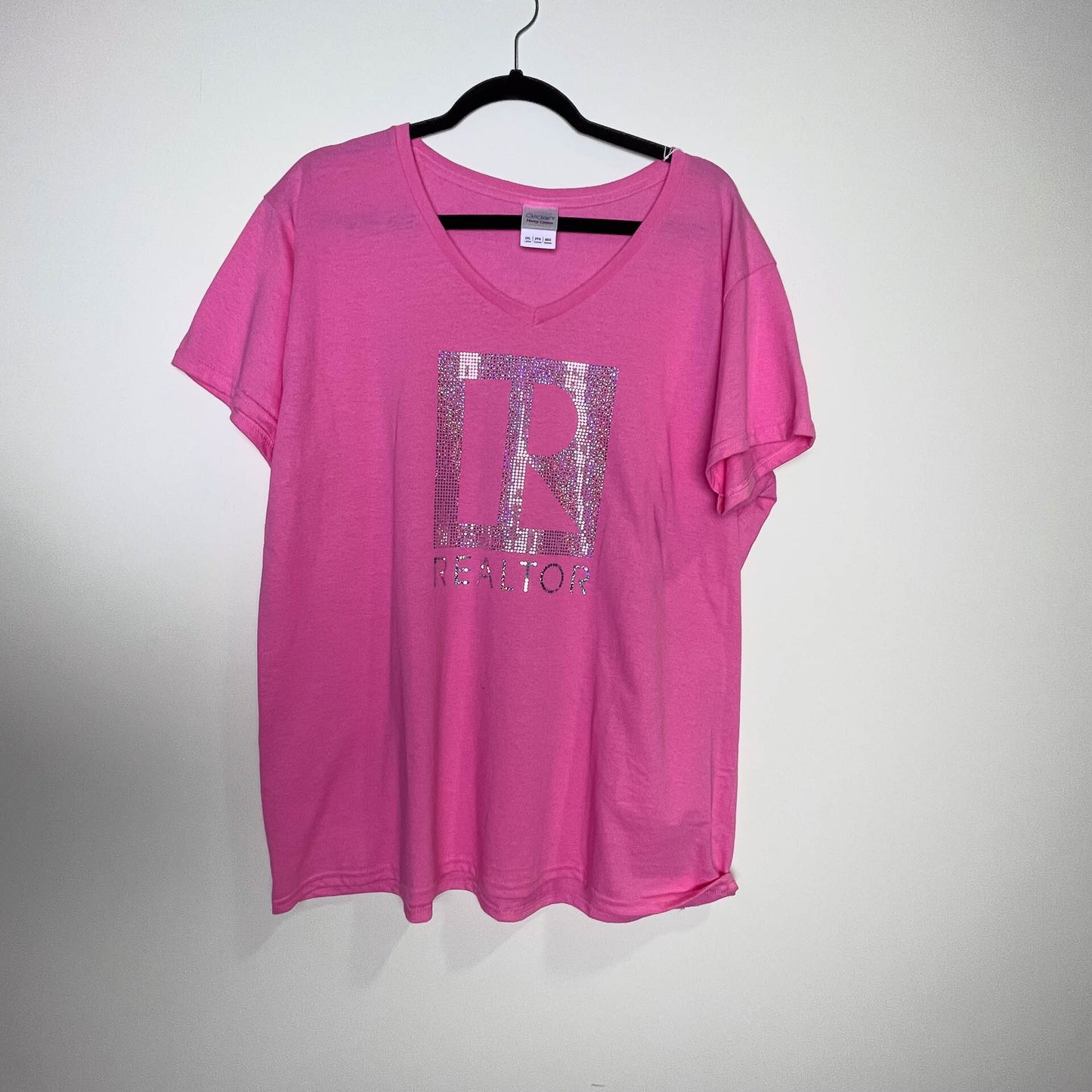 Realtor Womens T-Shirt Realtor Logo Sequence V-Neck tee shirt (AZAL2)