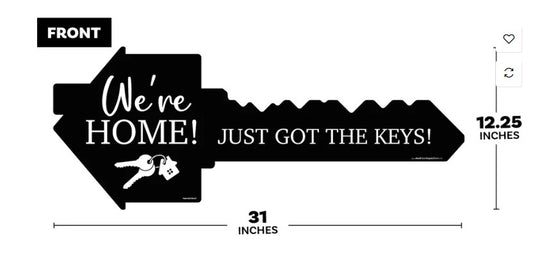 Social Media Prop Key Sign - We're Home / SOLD Home Sweet Home  2 sided (BKEYP)